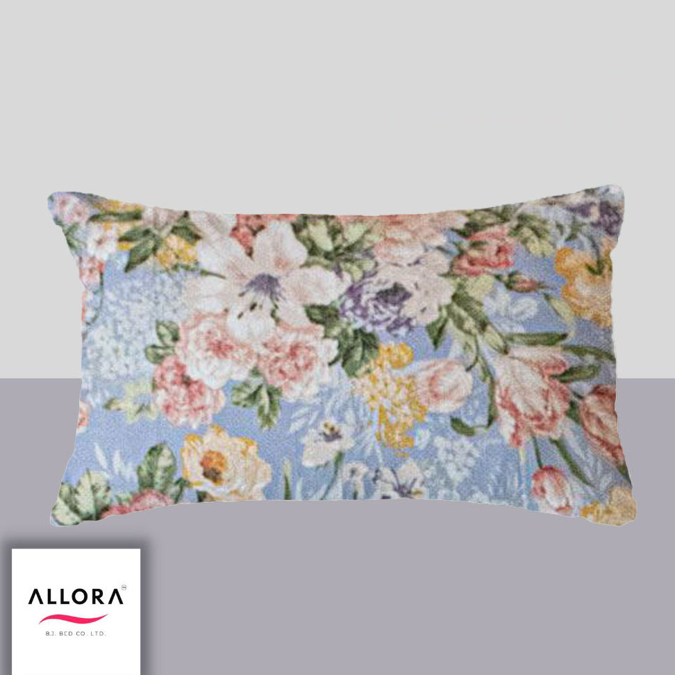 Monsoon Blooms Print Bedsheet- Heather Blue ALLORA BDonline shop bangladeshothoba.com