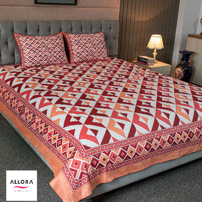 Pattern Play Printed Allora Bed sheet – Maroon Magic ALLORA BDonline shop bangladeshothoba.com