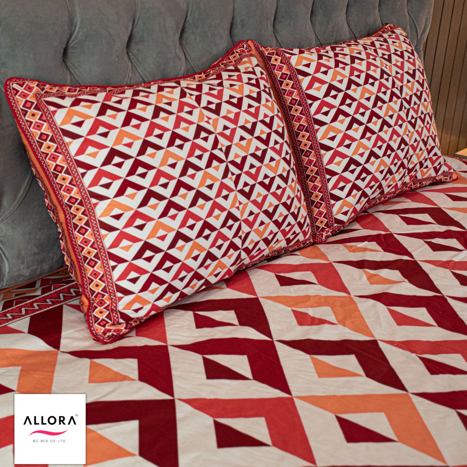 Pattern Play Printed Allora Bed sheet – Maroon Magic ALLORA BDonline shop bangladeshothoba.com
