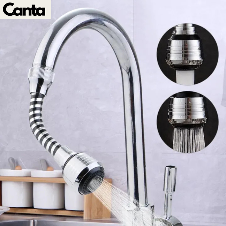 Picture of 360 Degree Adjustment Kitchen Faucet Extension Tube Bathroom Extension Water Tap Water Filter Foam Kitchen Faucet Accessories
