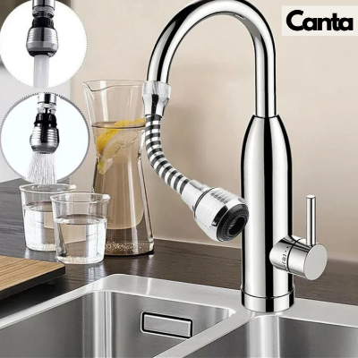 Picture of 360 Degree Adjustment Kitchen Faucet Extension Tube Bathroom Extension Water Tap Water Filter Foam Kitchen Faucet Accessories