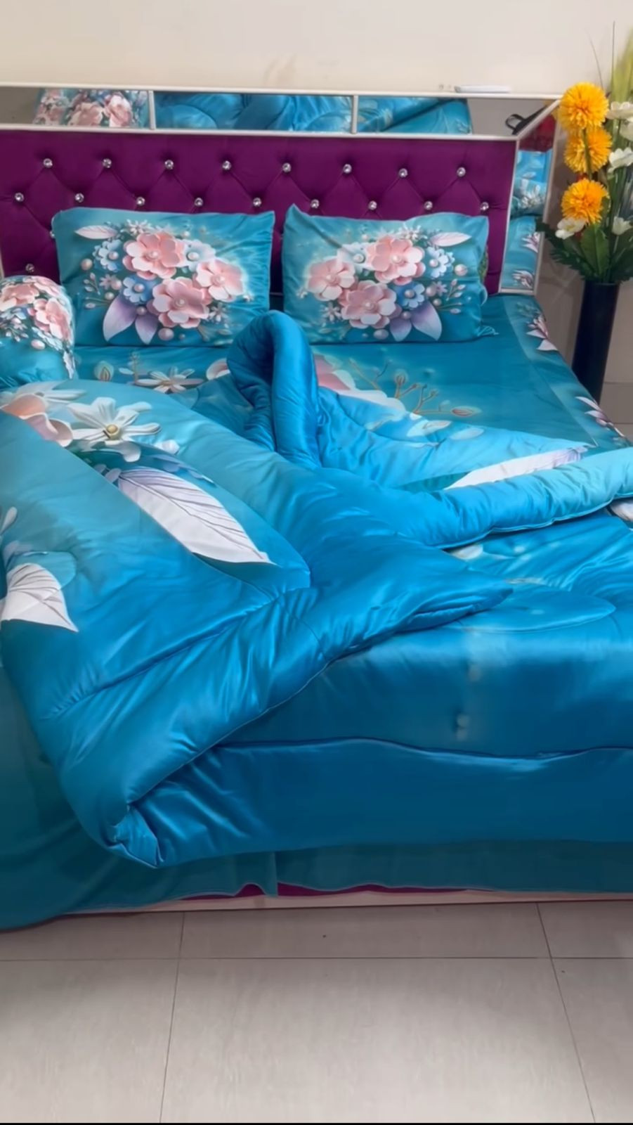 Picture of 3D Print 5 Pieces Comforter + Bed Sheet Combo Set