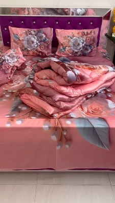 Picture of 3D Print 5 Pieces Comforter + Bed Sheet Combo Set