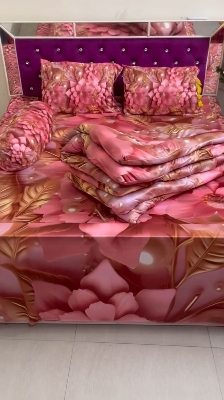 Picture of 3D Print 5 Pieces Comforter + Bed Sheet Combo Set