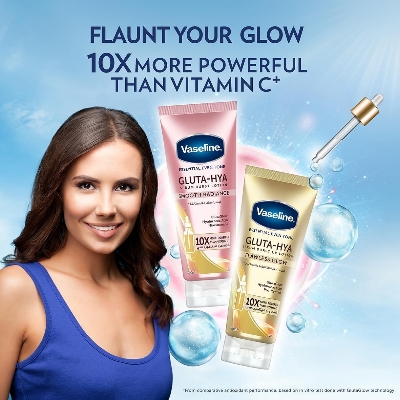 Picture of Vaseline Essential Even Tone Body Lotion Smooth Radiance, Gluta-Hya Serum Burst, 10X More Powerful than Vitamin C, Deeply Moisturising, 200ml