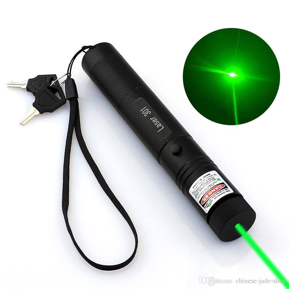 Picture of Laser Pointer Light Rechargeable Green Adjustable Burn Match Light goes up to the plane