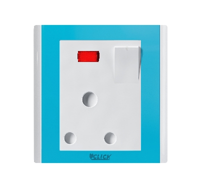 Picture of CLICK-IRISH-3 PIN Round Socket With Switch,15A