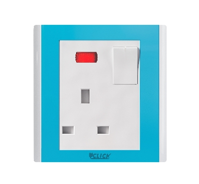 Picture of CLICK-IRISH-3 PIN Flat Socket With Switch,13A