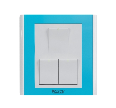 Picture of CLICK-IRISH-3 GANG 1 Way Switch