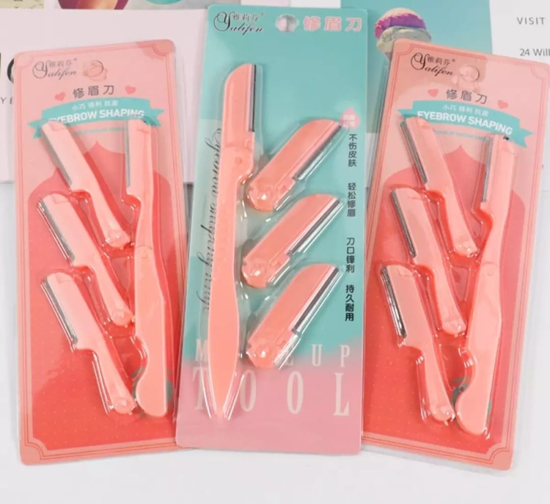 Picture of Keli 4pcs Eyebrow Razor Pack Foldable Eyebrow Facial Hair Removal, Shaper, and Trimmer.