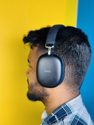 Picture of Hoco W35 Wireless Headphone- Black Color \ No product will be return after The Seal is broken