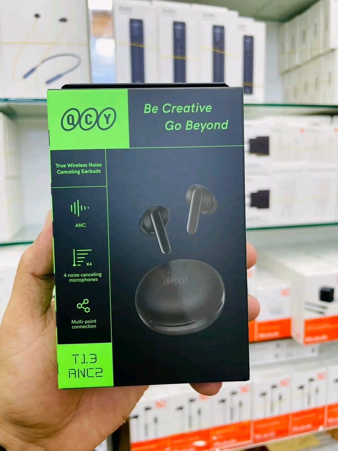 Picture of QCY T13 ANC 2 Truly Wireless Earbuds – Black Color \ No product will be return after The Seal is broken