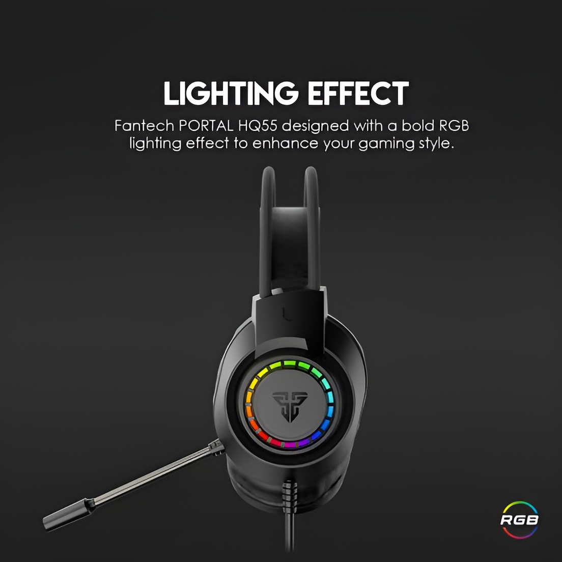 Picture of Fantech PORTAL HQ55 RGB Gaming Headphone