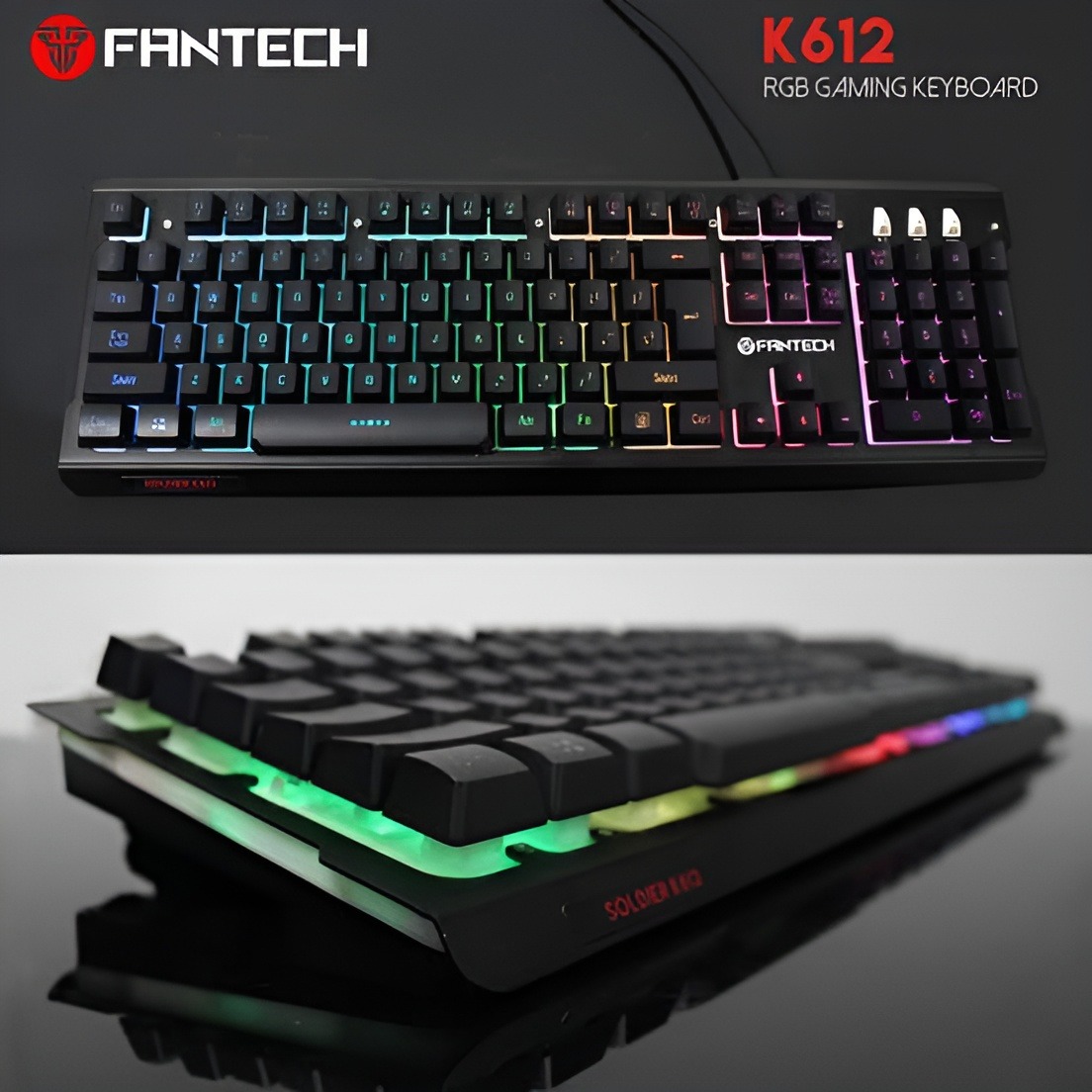 Picture of Fantech K612 Soldier RGB Gaming Keyboard \ No product will be return after The Seal is broken