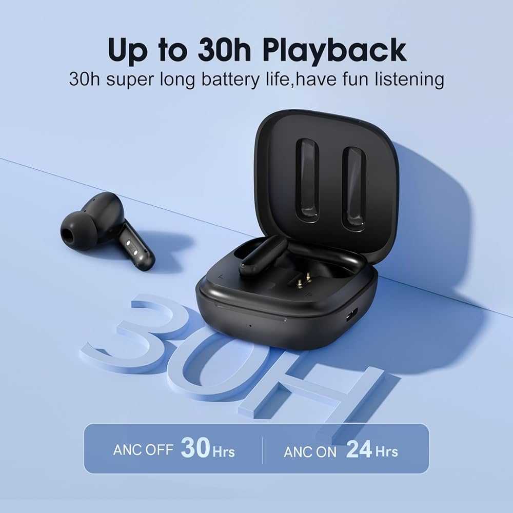 Picture of QCY T13 ANC TWS Earbuds- Black Color \ No product will be return after The Seal is broken