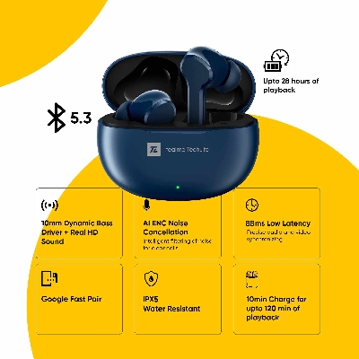 Picture of Realme TechLife Buds T100 True Wireless Earbuds \ No product will be return after The Seal is broken