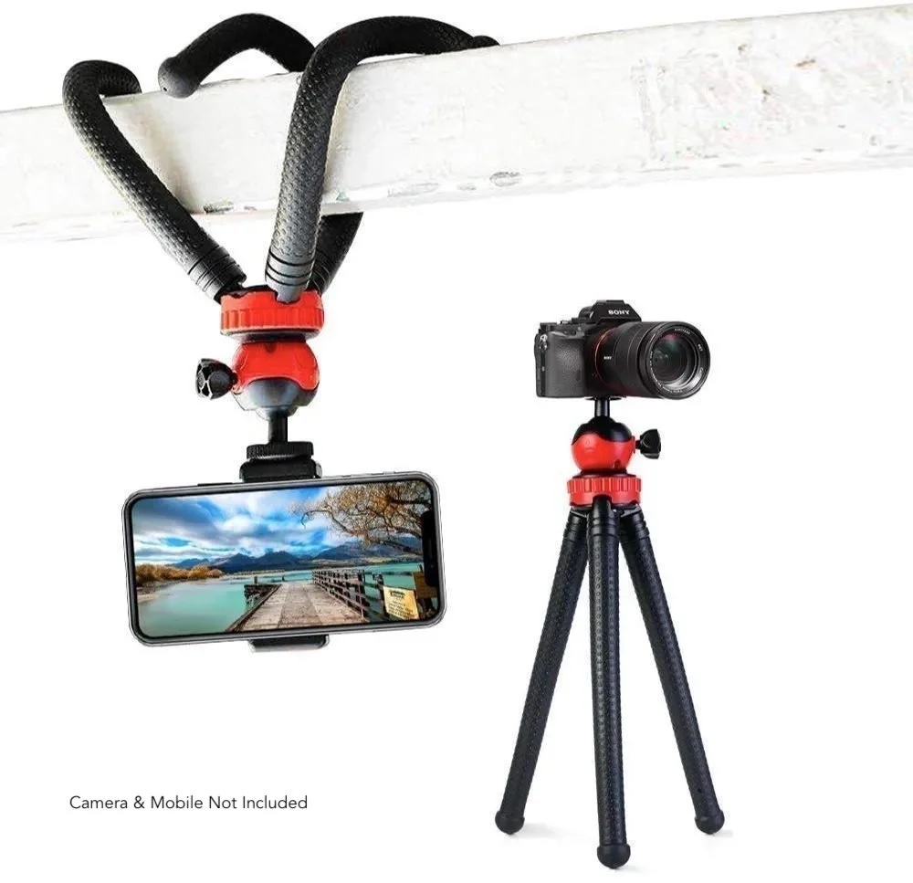 Picture of Octopus Tripod With Ball Head- Best For DSLR Or Smartphone Vlogging & Table Stand