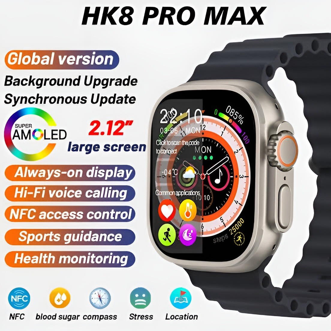 Picture of HK8 Pro Max Ultra AMOLED Display Smart Watch/No product will be return after The Seal is broken
