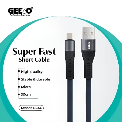 Picture of Geeoo DC14 3A Micro USB Short Cable – 30cm