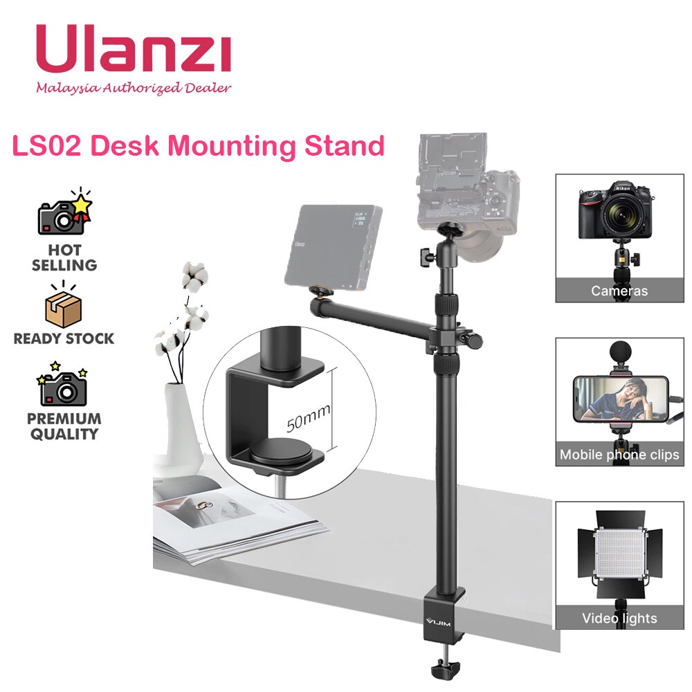 Picture of Overhead Desk Mount Stand For DSLR, DSLR & Ring Lights (Ulanzi VIJIM-LS02)