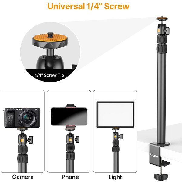 Picture of Overhead Desk Mount Stand For DSLR, DSLR & Ring Lights (Ulanzi VIJIM-LS02)