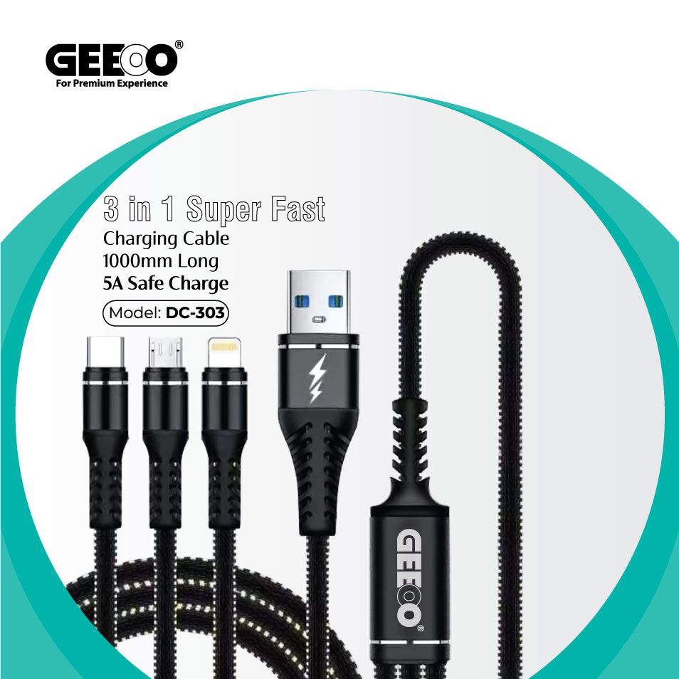Picture of Geeoo DC-301 3in1 Long Data Cable