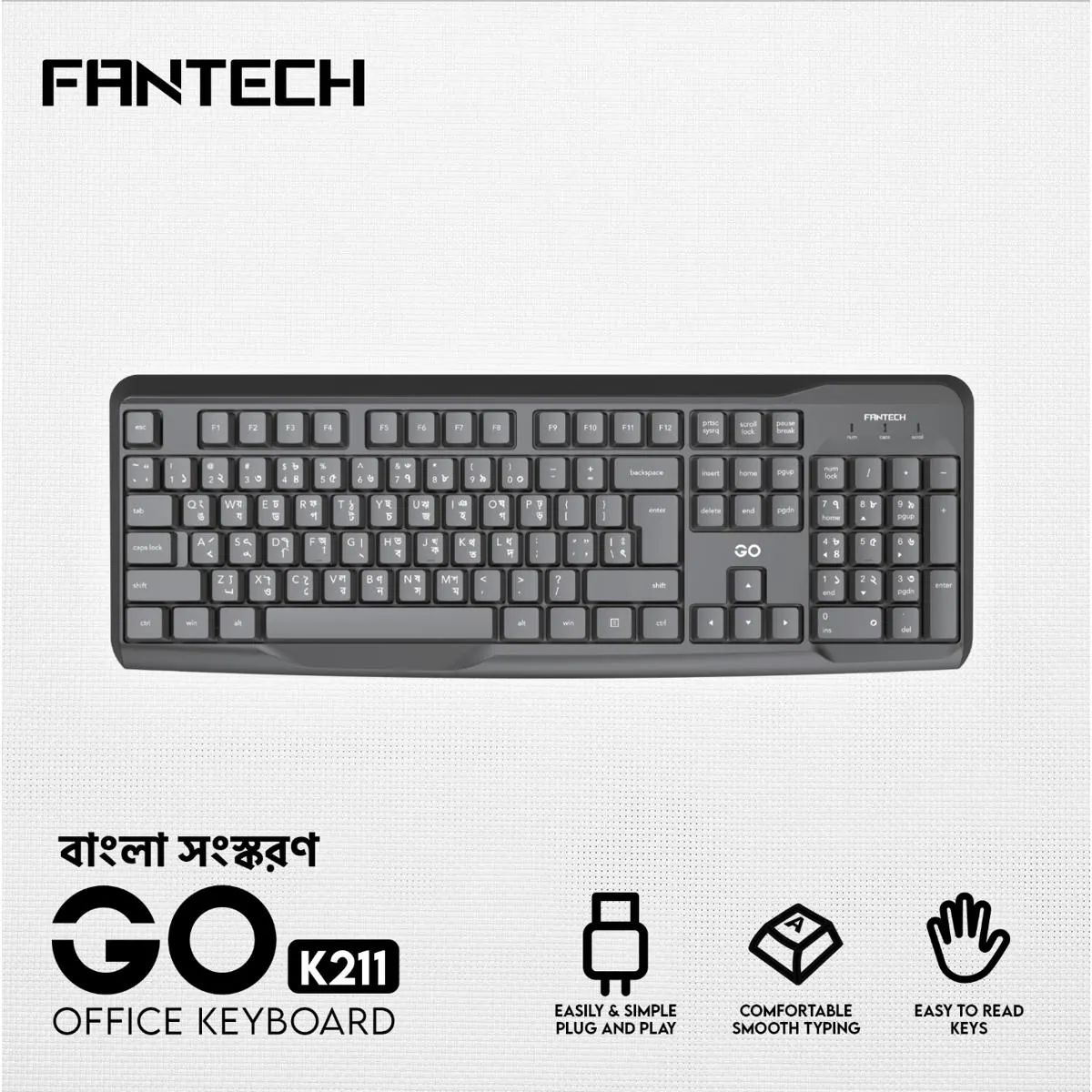 Picture of Fantech GO K211 Bangla Keyboard