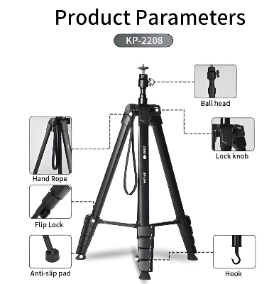 Picture of Jmary Tripod KP-2208 Professional Tripod With Mobile Holder