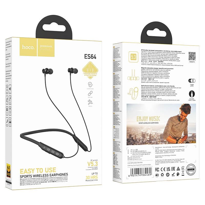 Picture of Hoco ES64 Sports Bluetooth Wireless Neckband Earphone