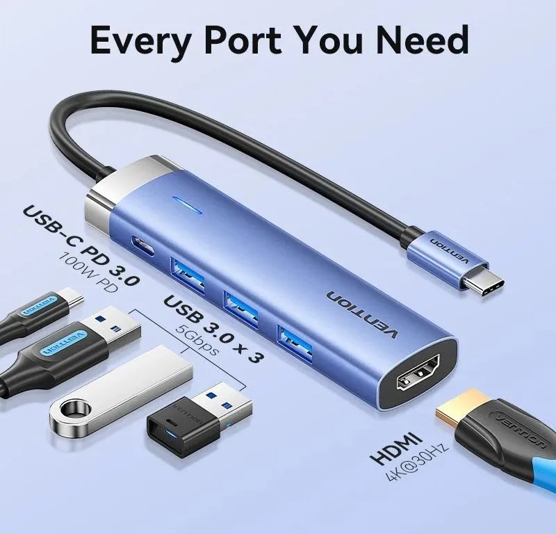 Picture of Vention 5-in-1 USB-C Docking Station-TGESB