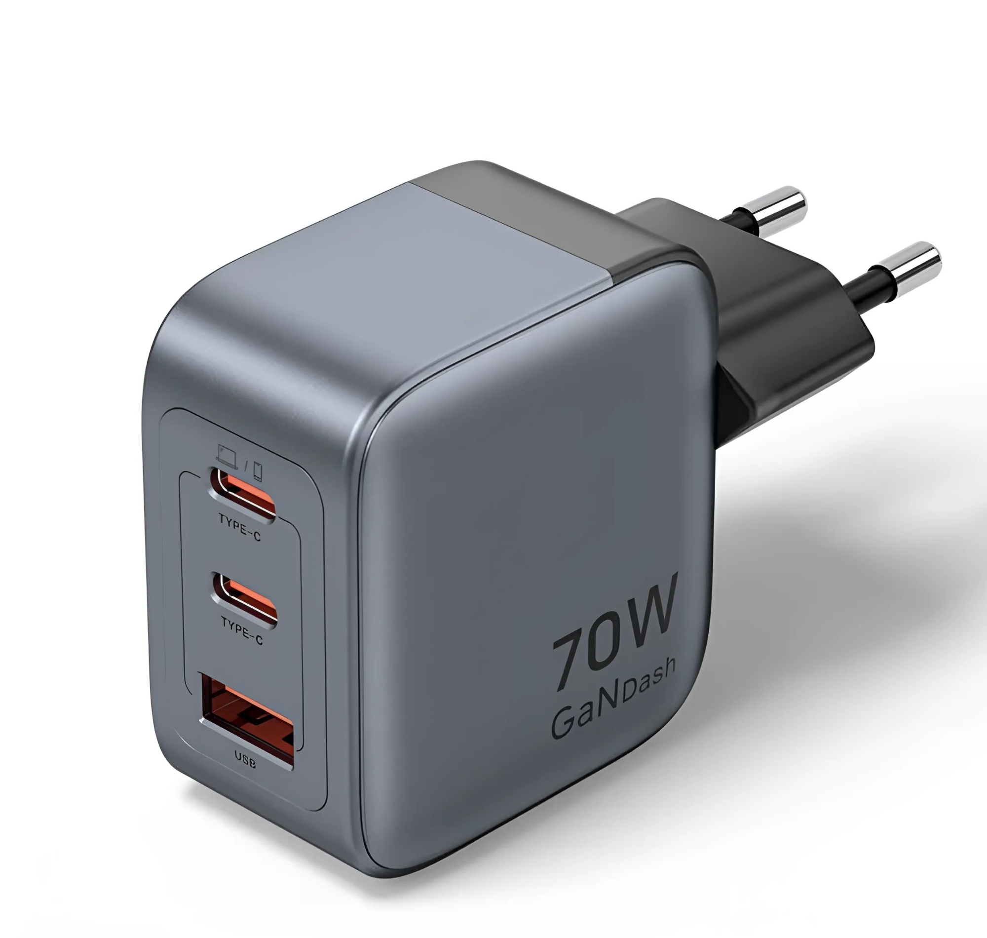Picture of Vention 3-Port GaN USB-C & USB-A Charger 70W, EU Plug