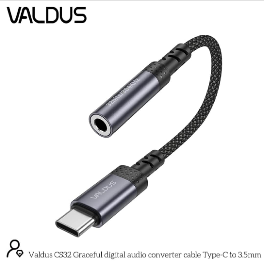 Picture of VALDUS CS32 USB-C to 3.5mm Audio Adapter Cable