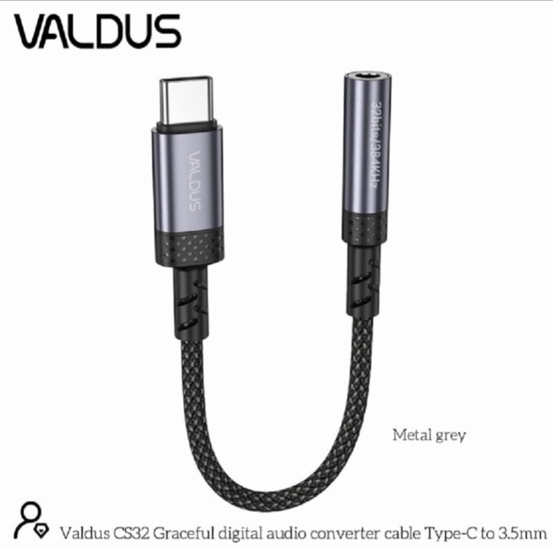Picture of VALDUS CS32 USB-C to 3.5mm Audio Adapter Cable