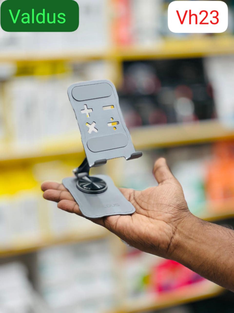 Picture of Valdus vh23 Phone Stands 360 Rotation Phone Stand Holder Aluminum Alloy Foldable Slim Desk Bracket Promotional Mobile Phone Stands