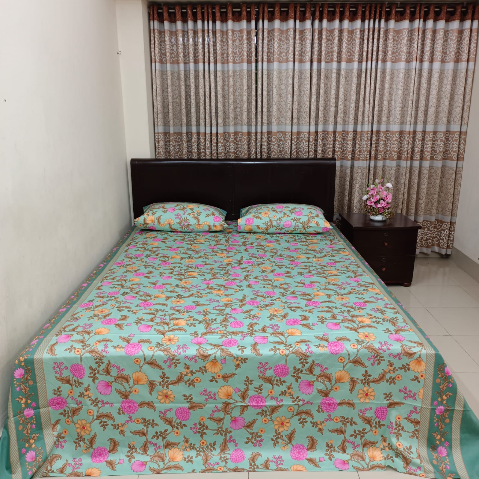 Picture of Luxury Twill Cotton Bedsheet – Super King Size – 4 Pecs Set