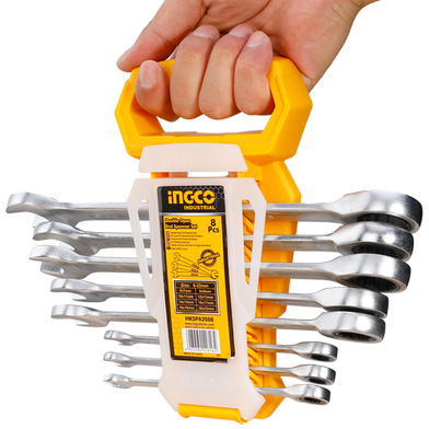 Picture of INGCO Ratchet COMBINATION SPANNER SET- 8pcs HKSPAR1082