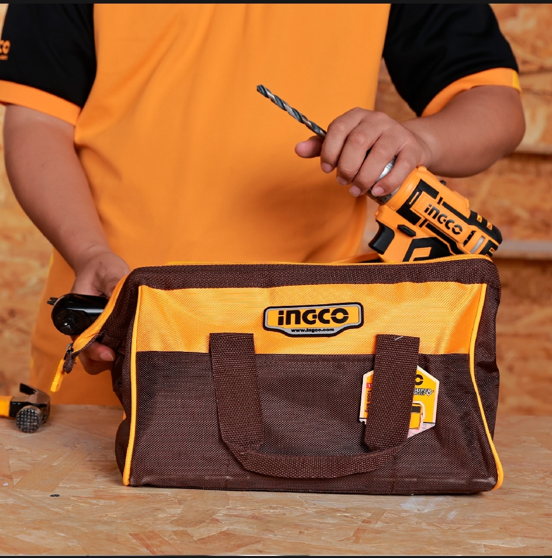 Picture of INGCO 16 Inch Tool Bag Organizer with Wide Mouth Water-proof Multi-use Tool Tote Bag HTBG281628