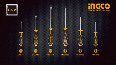 Picture of 6 Pcs Screwdriver Set INGCO HKSD0628