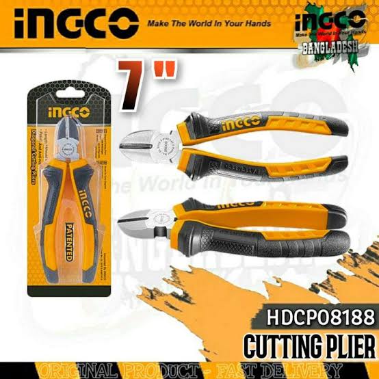 Picture of INGCO 7" (180mm) DIAGONAL CUTTING PLIER HDCP08188