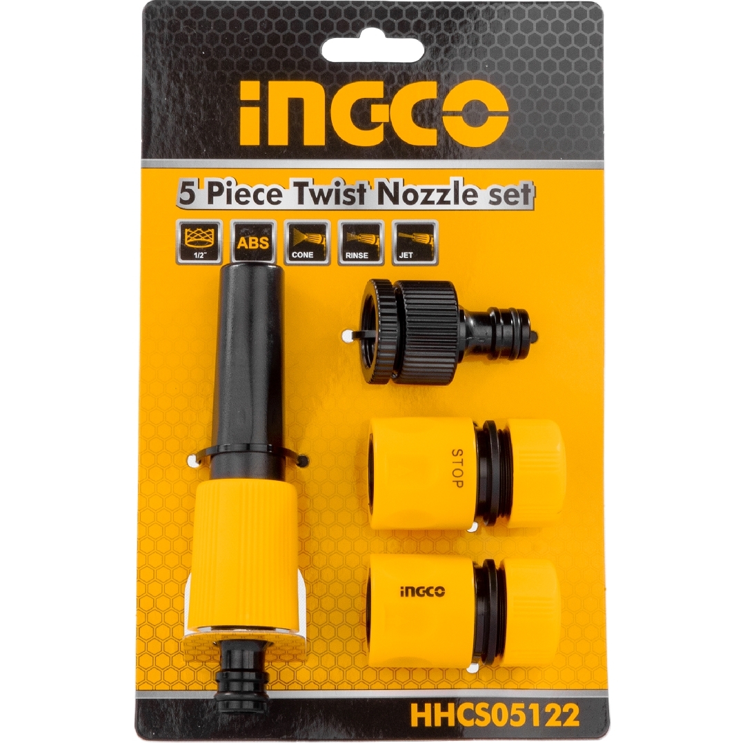 Picture of INGCO 5 Piece twist nozzle set HHCS05122