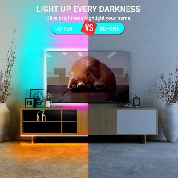 Picture of LED Light Strip RGB 5050 Set tape Color Changing LED Strip with Remote for Home Lighting