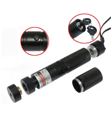 Picture of 10 Miles 532nm Adjustable Focus Green Laser Pointer Beam Light Pen + Star Cap – 5mW