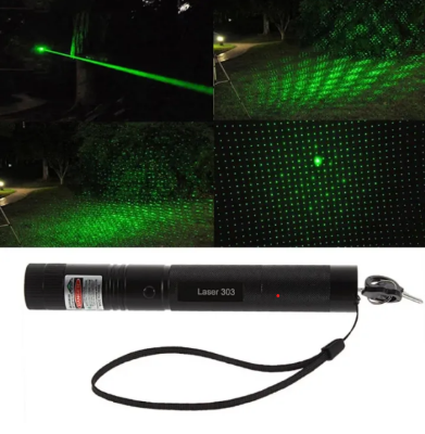 Picture of 10 Miles 532nm Adjustable Focus Green Laser Pointer Beam Light Pen + Star Cap – 5mW