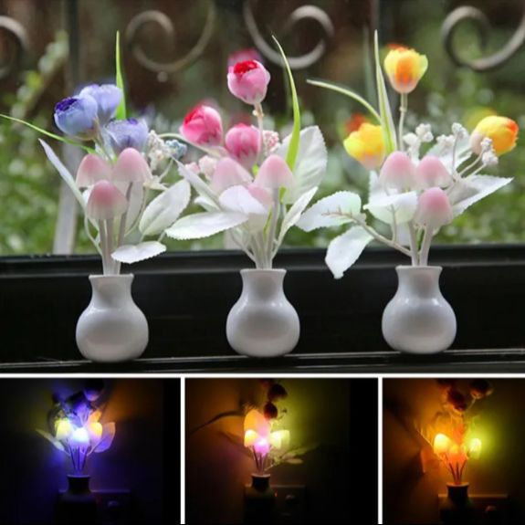 Picture of Honeymoon Moon Light Bedroom Mushroom light automatic sensor with color changing - Table Lamp