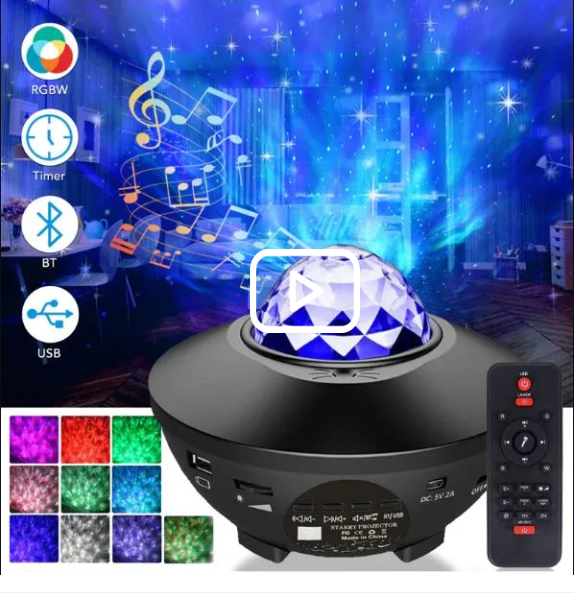 Picture of Star Projector Galaxy Light Projector with Remote & Bluetooth Speaker, Multiple Colors Dynamic Projections Night Light Projector for Kids Adults Bedroom, Space Lights for Bedroom Decor Aesthetic