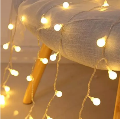 Picture of 28-Piece Warm White Snowball Fairy String Lights – Indoor/Outdoor Decorative LED Light for Room, Party & Events