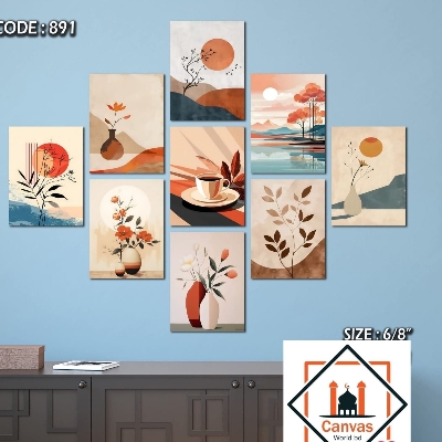 Picture of 9-Piece Unique Design Wallmate Home Decoration PVC Poster Combo Set