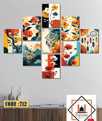 Picture of 9-Piece Unique Design Wallmate Home Decoration PVC Poster Combo Set