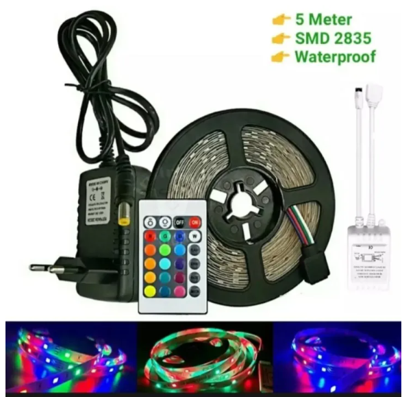 Picture of 16 Feet Waterproof RGB Remote Control LED Strip Light - Rgb Light