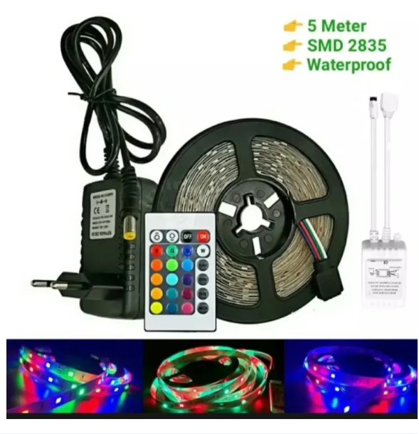 Picture of 16 Feet Waterproof RGB Remote Control LED Strip Light - Rgb Light
